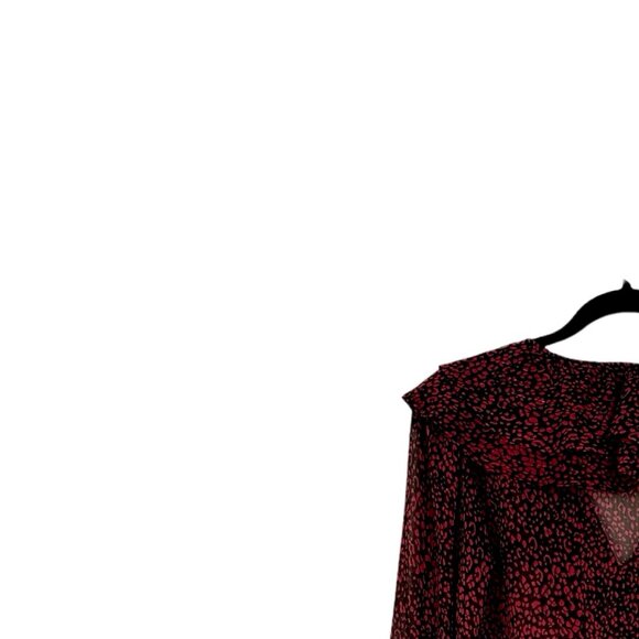 Zara Animal Print Ruffle Blouse - Picture 6 of 7